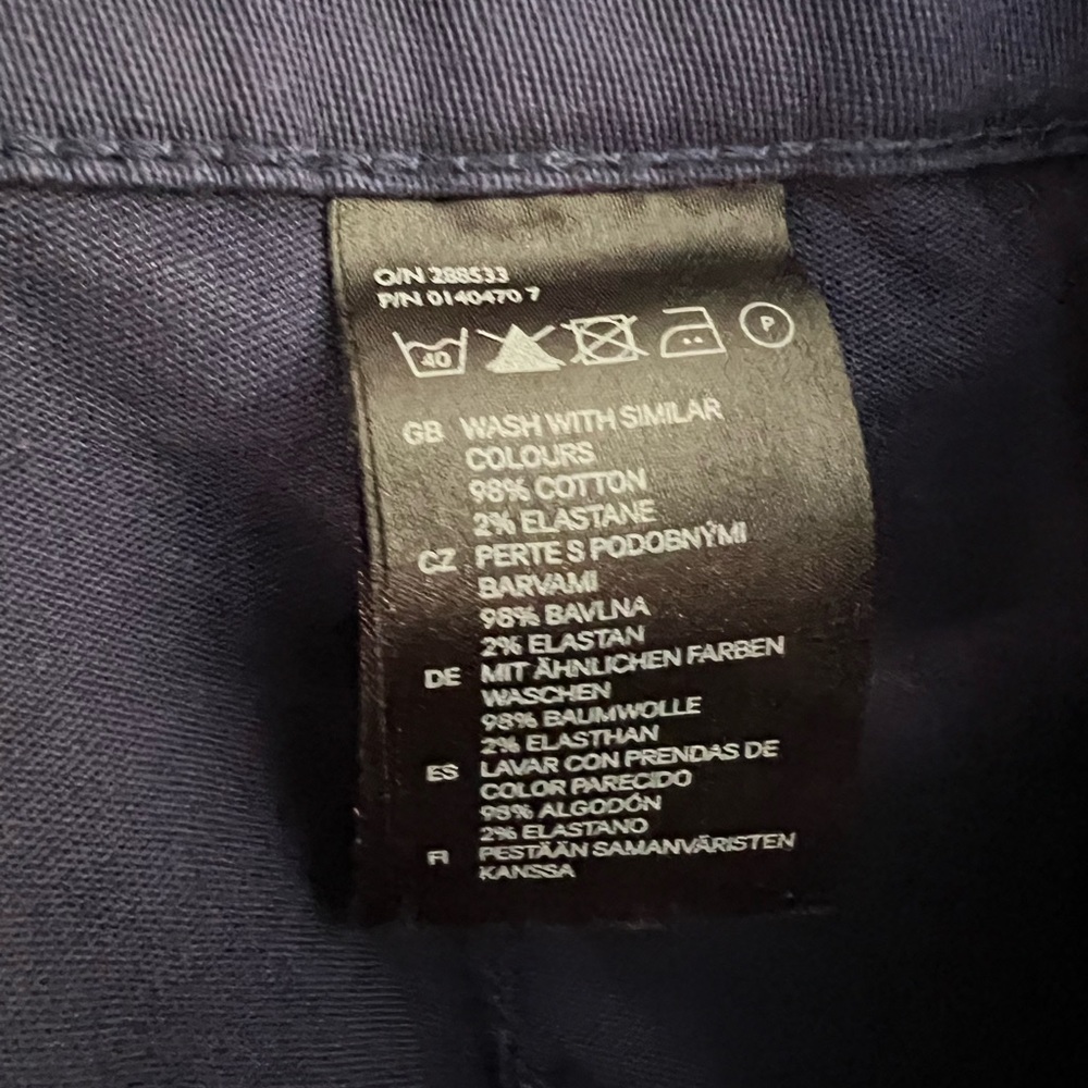 H&M Navy Blue Slim Fit Pants size 2 - Picture 6 of 7
